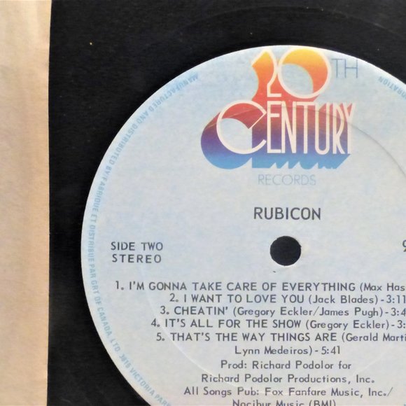 1st Press 1978 RUBICON Self Titled Vinyl Record A&M Records #9209-552 LP Album - Picture 3 of 4